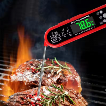 Gambar produk KKMOON Termometer Makanan Digital Daging Kopi Susu Dual Probe - B97A