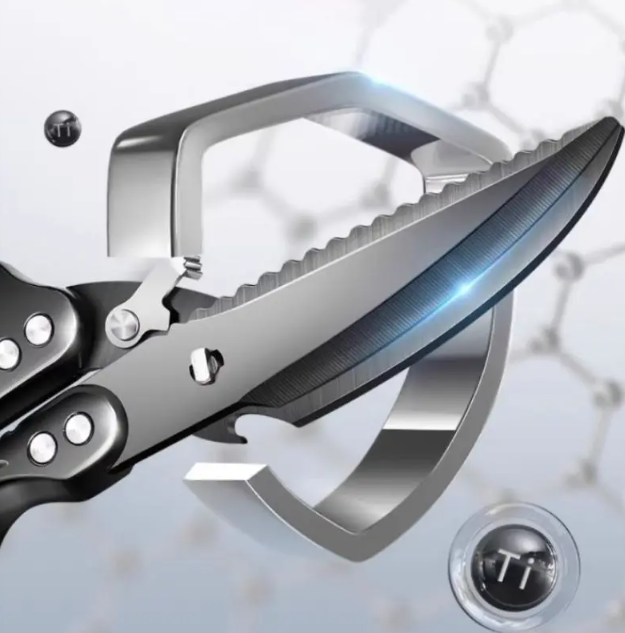 Gambar produk FEZER Gunting Daging Dapur Multifungsi Kitchen Meat Scissors 2in1 - 039