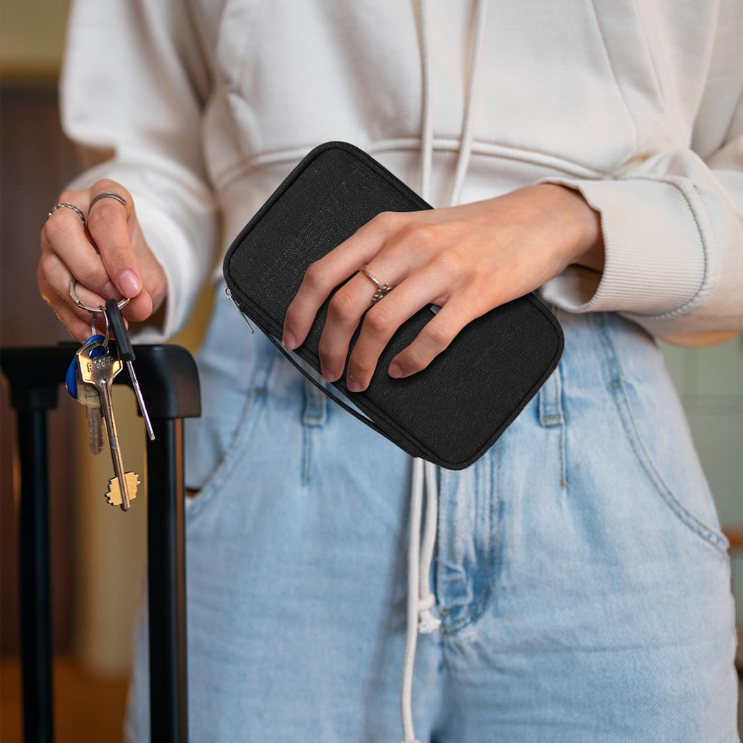 Dawndesslo Tas Travel Passport Holder Document Case S - D01 Gambar produk Dawndesslo Tas Travel Passport Holder Document Case S - D01