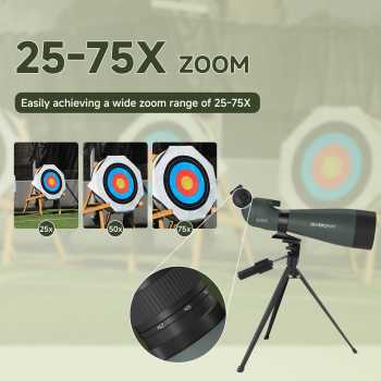 Gambar produk SVBONY Teleskop Spotting Scope Birding Photography 25-75X with Tripod - SV28