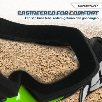 Gambar produk TaffSPORT Kacamata Helm Motor Goggles UV400 Protection Windproof Clear - UV400