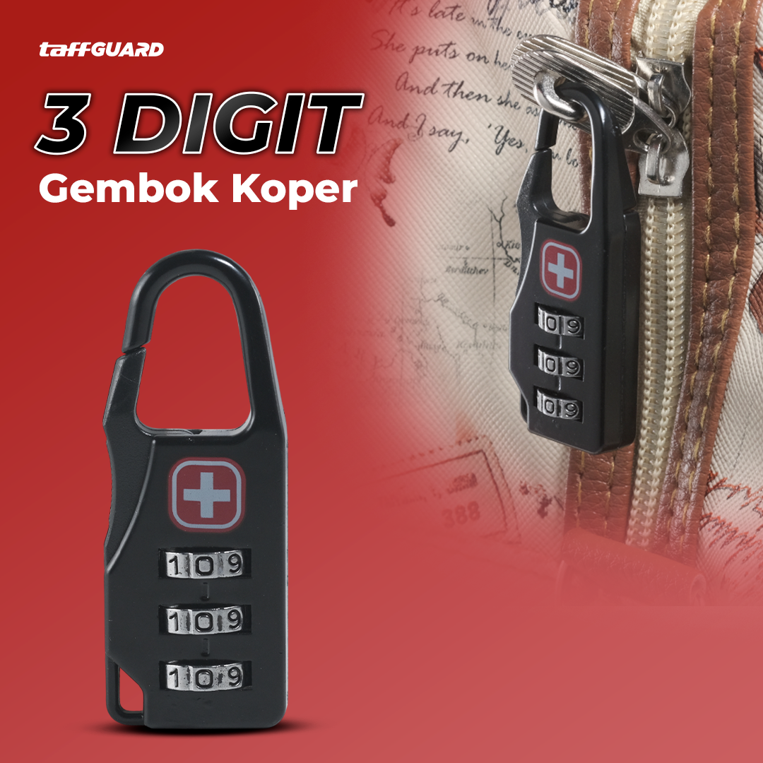 Gambar produk TaffGUARD Swiss Gembok Koper Kode Kombinasi Angka - 104
