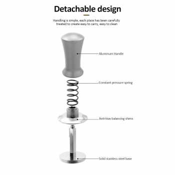 Gambar produk Jinsei Tamper Kopi Espresso Barista Threaded Base Stainless Steel 304 58mm - JN-24