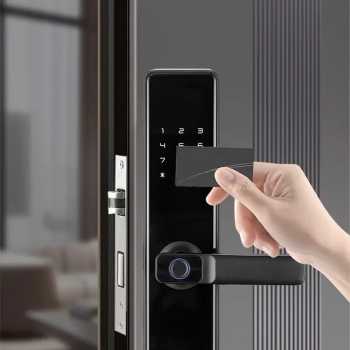 Gambar produk KESONG Smart Door Lock Fingerprint Password Card Alarm - A1
