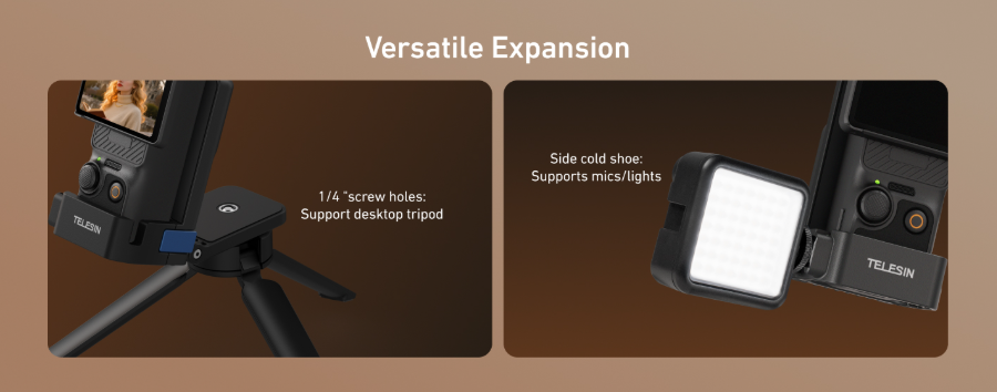 TELESIN Magnetic Mount Stand Expansion Adapter for DJI Osmo Pocket 3 - S6-CFR-04-TDJ Gambar produk TELESIN Magnetic Mount Stand Expansion Adapter for DJI Osmo Pocket 3 - S6-CFR-04-TDJ