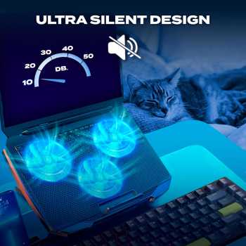 Gambar produk Aimzone Cooling Pad Laptop Gaming Kipas Pendingin 3 Fans LED 15.6Inch - AZ39