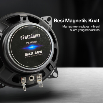 Gambar produk LaBo Speaker Subwoofer Mobil Stereo HiFi 4 Inch 60W 2 PCS - LB-PS1401D