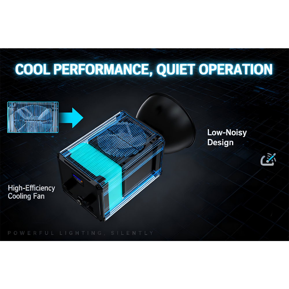 Gambar produk LIYADI Lampu Studio Fotografi COB LED RGBW 24 Mode 10000mAh 100W - ND100