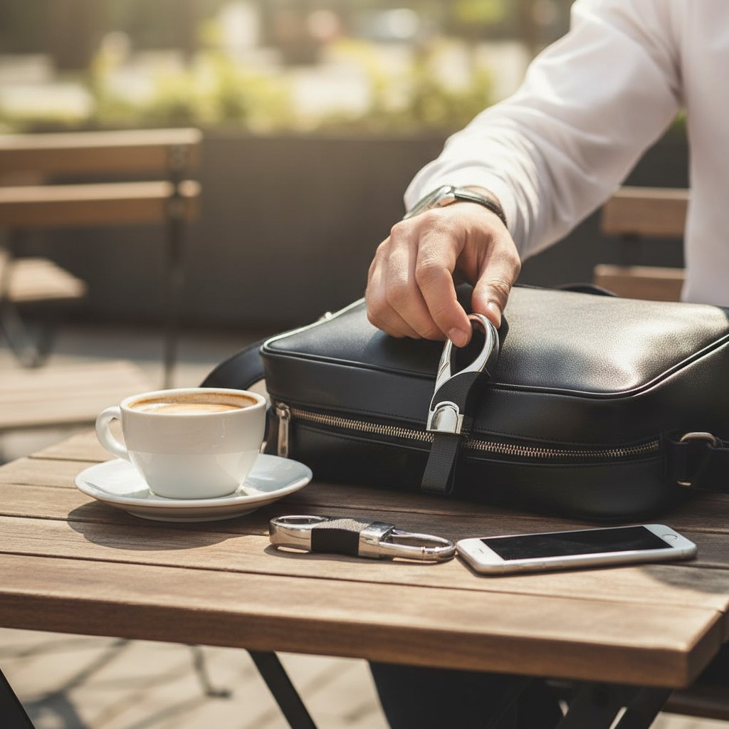 Gambar produk Januel Gantungan Kunci Mobil Alloy Leather Car Keychain - Jn16