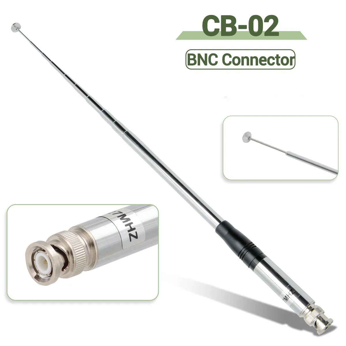 ABBREE Antena Walkie Talkie Telescopic 50 Ohm 27MHz 20W 1.3M BNC - CB-02 Gambar produk ABBREE Antena Walkie Talkie Telescopic 50 Ohm 27MHz 20W 1.3M BNC - CB-02