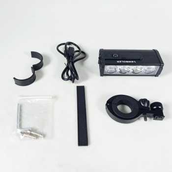 Gambar produk NEWBOLER Lampu Depan Sepeda USB Rechargeable 3000 Lumens 4 LED 2000mAh - LIG013