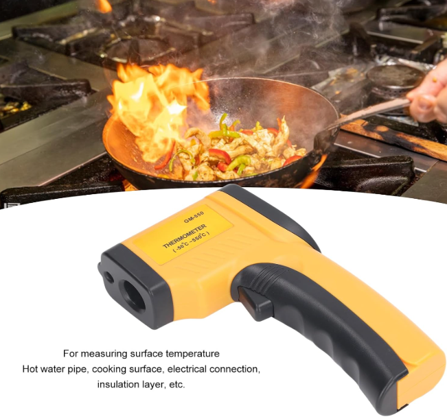 KOLA Termometer Industrial Digital Thermogun Infrared Laser LCD - TS600 Gambar produk KOLA Termometer Industrial Digital Thermogun Infrared Laser LCD - TS600