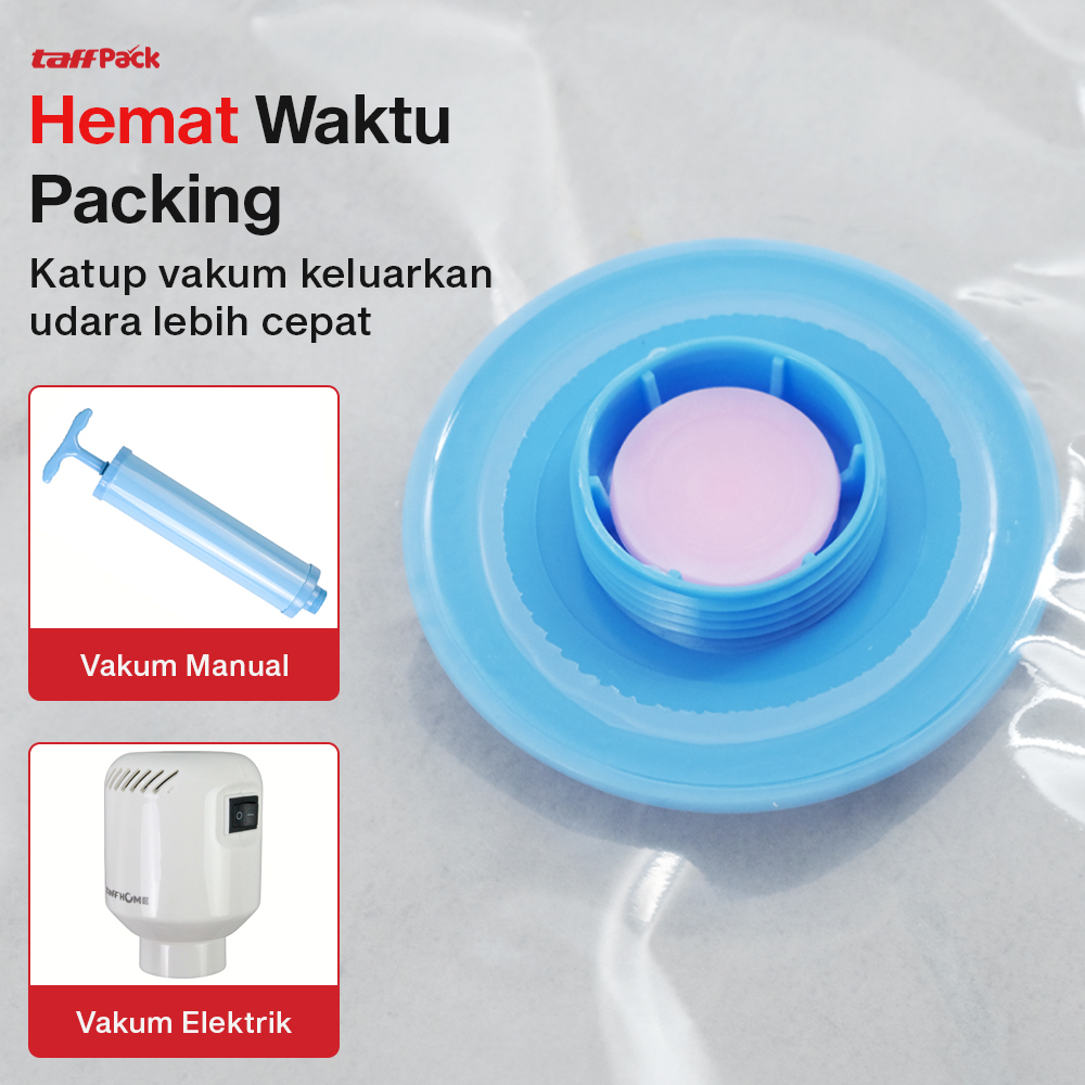 Gambar produk TaffPACK Kantong Plastik Vakum Pakaian Multifungsi Vacuum Bag 1 PCS 80x110cm - YK-1000