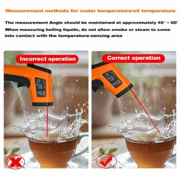 Gambar produk Anseny Termometer Industrial Digital Thermogun Infrared Backlit LCD - CX6013