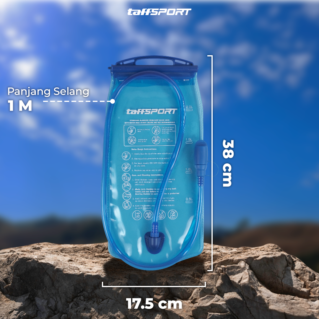 Gambar produk TaffSPORT Kantong Air Minum Water Bladder Hydration Pack Food Grade 2L - SD16