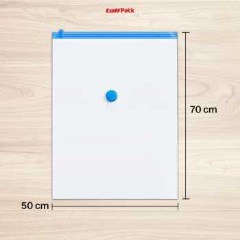 Gambar produk TaffPACK Kantong Plastik Vakum Pakaian Multifungsi Vacuum Bag 1 PCS 50x70cm - YK-1000