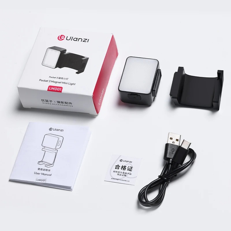 Ulanzi Lampu Fill Light Magnetic 5800K IPX4 DJI Pocket 3 300mAh - LM001 Gambar produk Ulanzi Lampu Fill Light Magnetic 5800K IPX4 DJI Pocket 3 300mAh - LM001