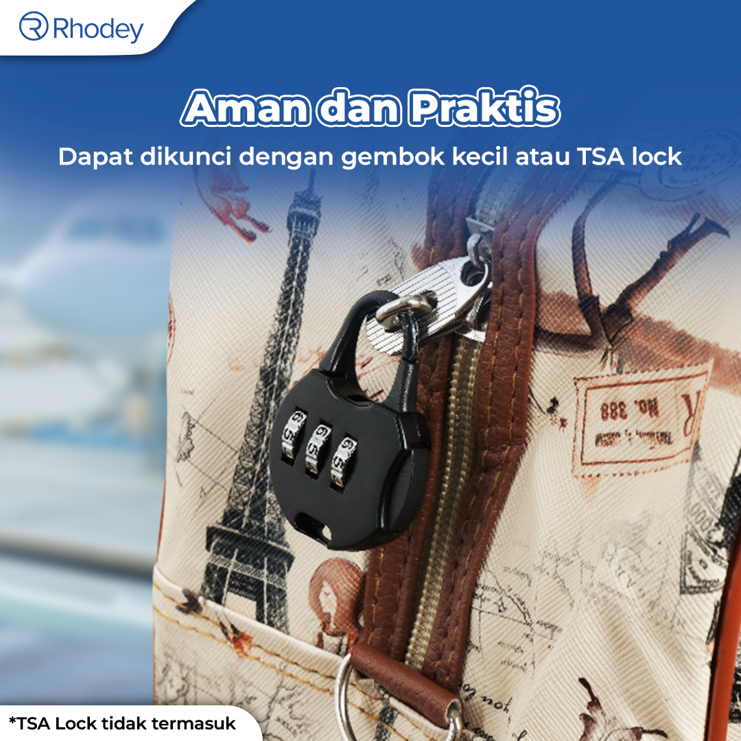 Gambar produk Rhodey RAIMIQI SEMOR Tas Jinjing Duffle Bag PU Leather Unisex 20 Inch Iron Beauty - CB001
