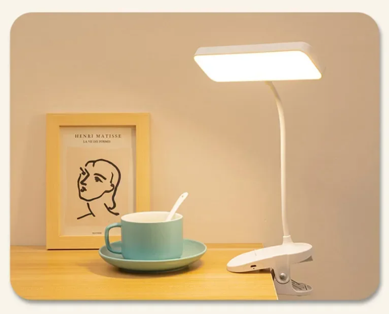 AURO Lampu Meja Belajar LED Clamp Square Lamp Stepless Dimming 800mAh - AU849 Gambar produk AURO Lampu Meja Belajar LED Clamp Square Lamp Stepless Dimming 800mAh - AU849