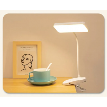 Gambar produk AURO Lampu Meja Belajar LED Clamp Square Lamp Stepless Dimming 800mAh - AU849