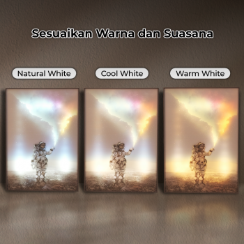 Gambar produk YORYZENG Lampu Meja Hias Lukisan 3in1 Color LED USB 30.5cm Astronaut - YY31