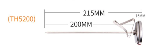 Odatime Termometer Celup Makanan Kitchen Temperature BBQ Oven Meals - TH5200 Gambar produk Odatime Termometer Celup Makanan Kitchen Temperature BBQ Oven Meals - TH5200
