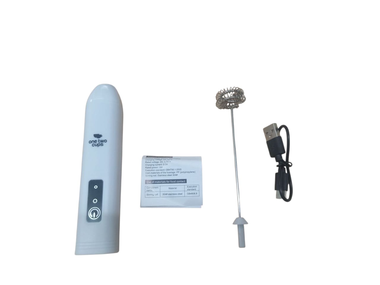 One Two Cups Hand Mixer Mini Pengocok Telur Kopi Milk Frother 500mAh - NPQ01 Gambar produk One Two Cups Hand Mixer Mini Pengocok Telur Kopi Milk Frother 500mAh - NPQ01