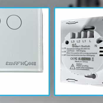 Gambar produk TaffHOME Saklar Lampu Wireless WiFi RF Smart Home Model 3 Gang - WHK05