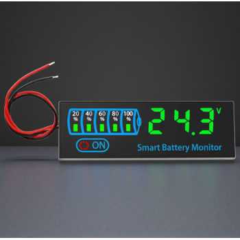 Gaqqee Indikator Kapasitas Baterai LED Battery Capacity Voltmeter - GQ-24