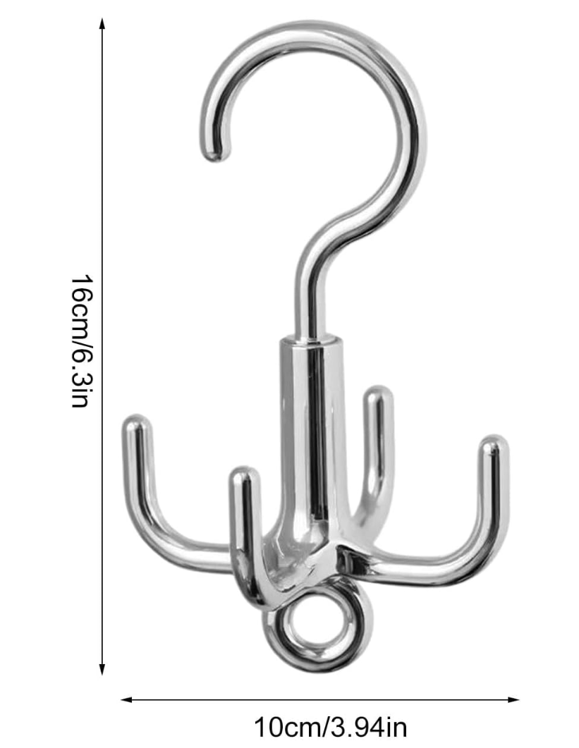 HIMSTO Gantungan Baju Serbaguna Rotating Rod Hanger Holder 4 Hook - HI4 Gambar produk HIMSTO Gantungan Baju Serbaguna Rotating Rod Hanger Holder 4 Hook - HI4