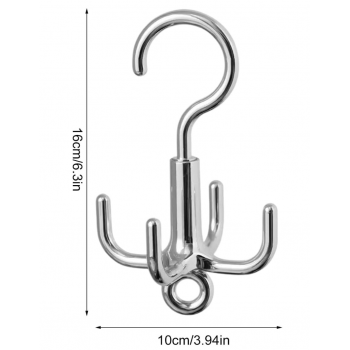 Gambar produk HIMSTO Gantungan Baju Serbaguna Rotating Rod Hanger Holder 4 Hook - HI4