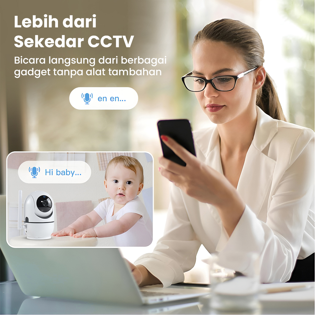 Gambar produk ZOSI CCTV WiFi IP Kamera Two Way Audio IR Motion Sensor 1080p - C289
