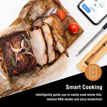 Gambar produk TAKA Termometer Makanan Digital Daging BBQ Bluetooth Wooden 1 Probe - TY510