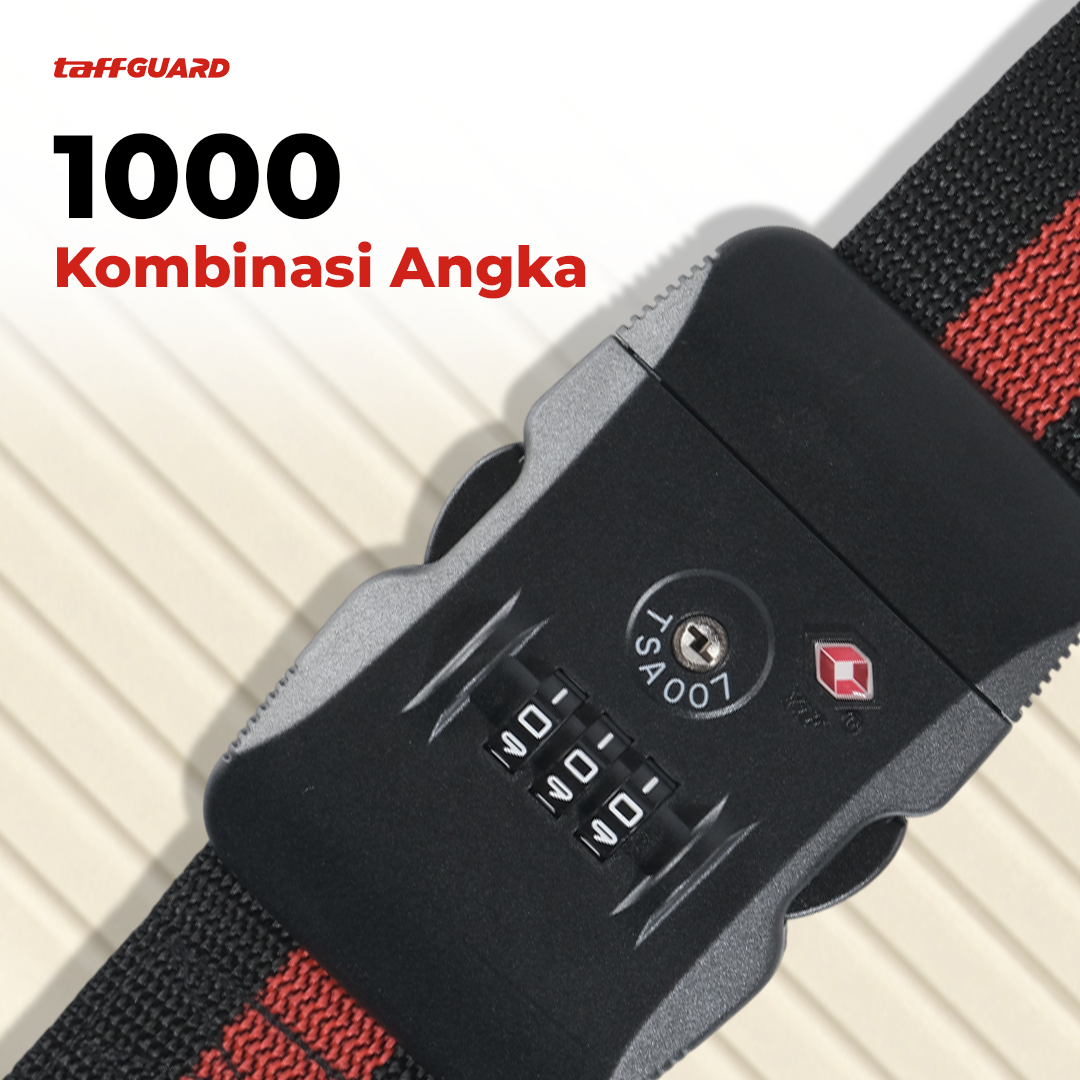 TaffGUARD Travel Luggage Lock Suitcase Belt Tali Koper Gembok TSA PIN - TSA-319 Gambar produk TaffGUARD Travel Luggage Lock Suitcase Belt Tali Koper Gembok TSA PIN - TSA-319
