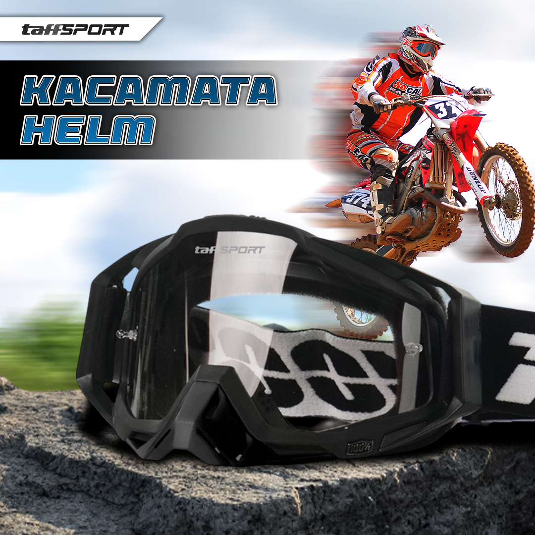 TaffSPORT Kacamata Helm Motor Goggles UV400 Protection Windproof Clear - UV400 Gambar produk TaffSPORT Kacamata Helm Motor Goggles UV400 Protection Windproof Clear - UV400
