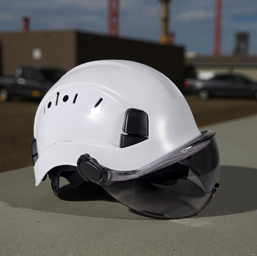 Aolamegs Helm Proyek Konstruksi K3 Safety Protection Double Visor - SF06 Gambar produk Aolamegs Helm Proyek Konstruksi K3 Safety Protection Double Visor - SF06