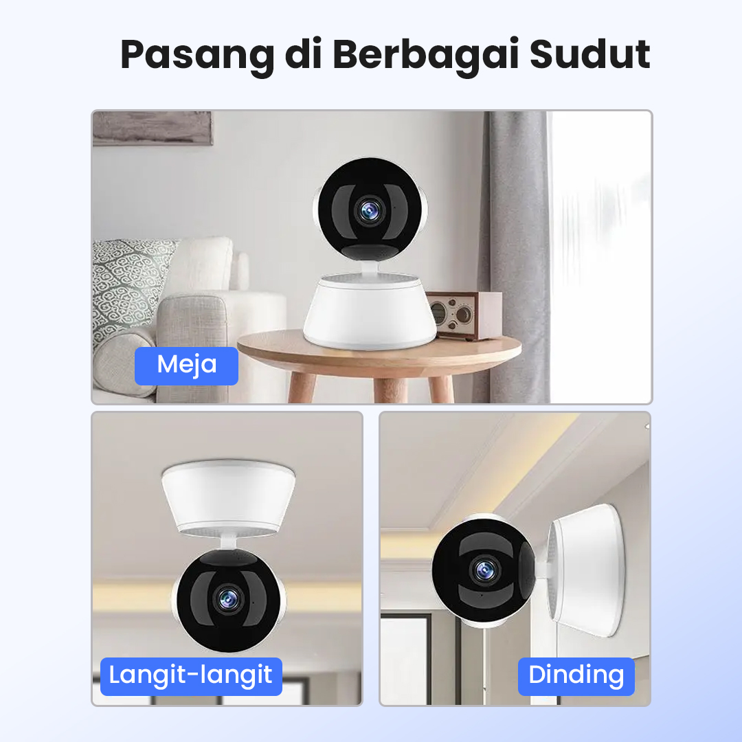 V380 Pro Kamera CCTV Indoor WiFi IP Camera Motion Detection 1080P 1MP - Q6 Pro Gambar produk V380 Pro Kamera CCTV Indoor WiFi IP Camera Motion Detection 1080P 1MP - Q6 Pro