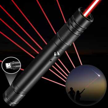 Gambar produk WUIVI Laser Pointer Beam Star Pattern USB Rechargeable 200mAh Red Light - WV-710