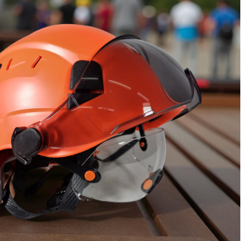 Gambar produk Aolamegs Helm Proyek Konstruksi K3 Safety Protection Double Visor - SF06