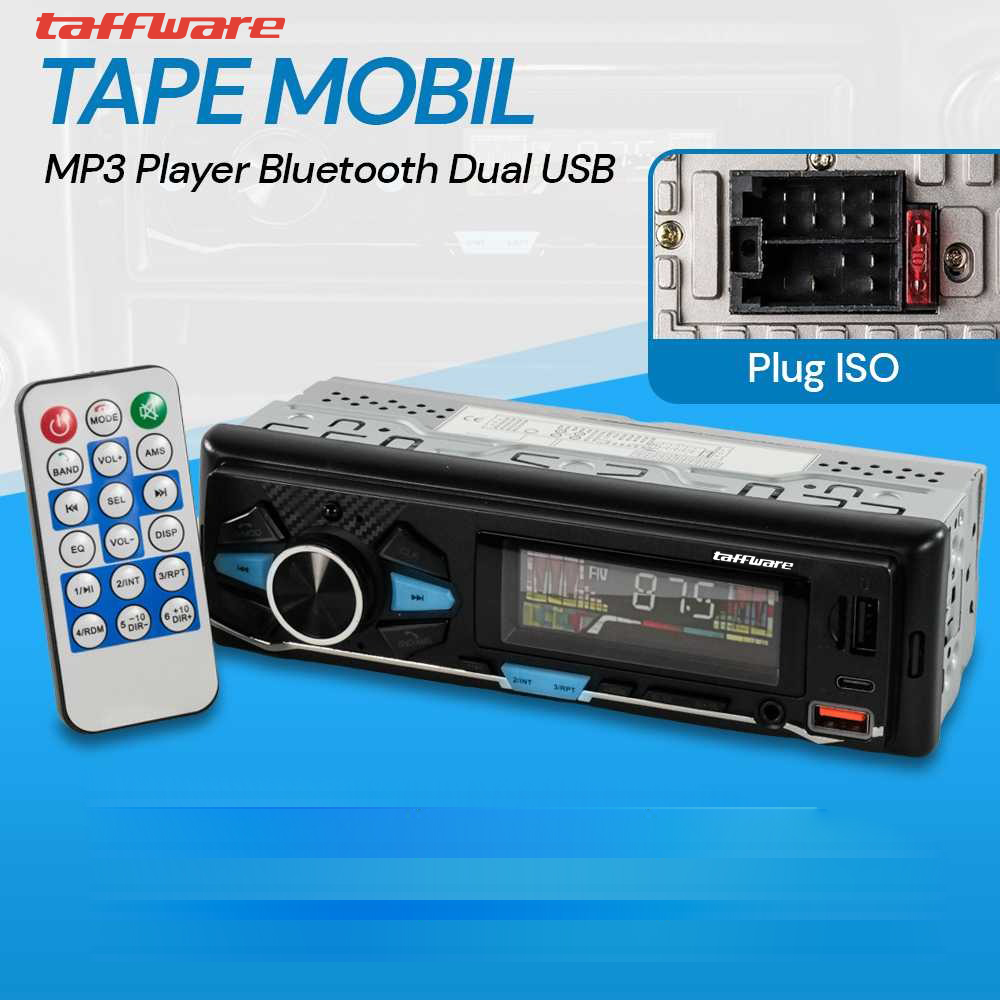 Taffware Tape Mobil Audio MP3 Player Bluetooth Dual USB Hands Free ISO - HL32 Gambar produk Taffware Tape Mobil Audio MP3 Player Bluetooth Dual USB Hands Free ISO - HL32