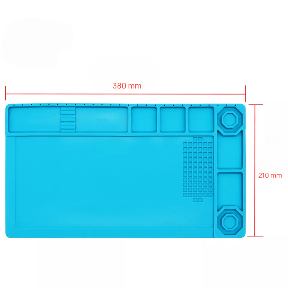 SOONAN Alas Matras Solder Heat Insulation Mat Magnetic 380x210mm - TE-503 Gambar produk SOONAN Alas Matras Solder Heat Insulation Mat Magnetic 380x210mm - TE-503