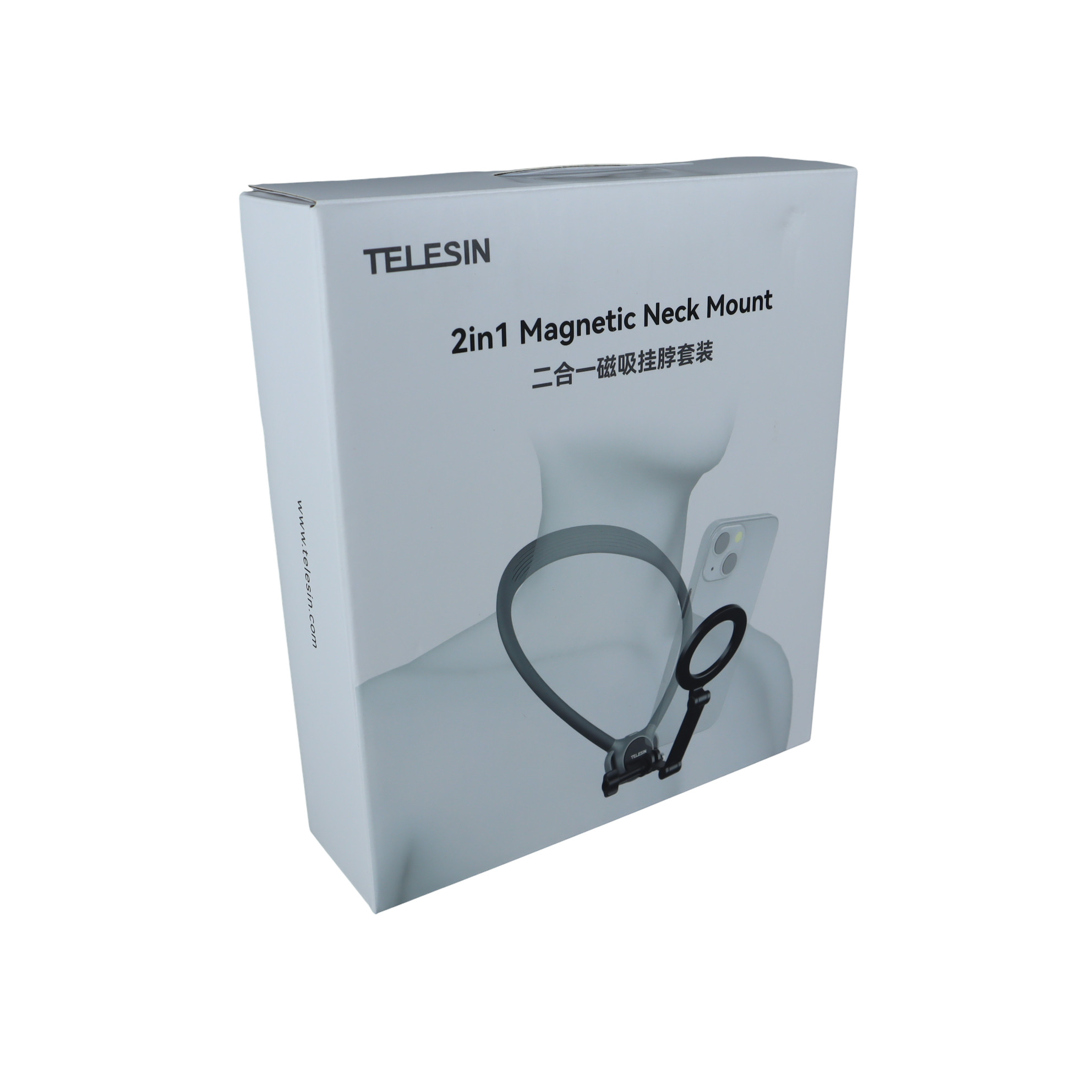Gambar produk TELESIN Holder Leher Kamera HP Neck Mount with Magnetic Phone Holder - P2-HNB-02-GY