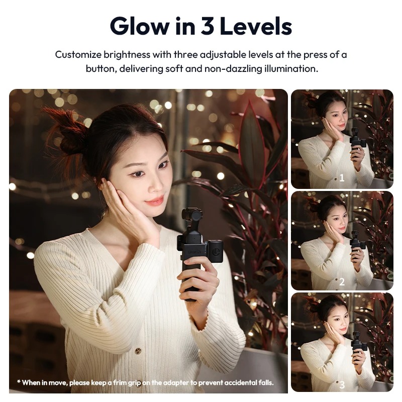 Ulanzi Lampu Fill Light Magnetic 5800K IPX4 DJI Pocket 3 300mAh - LM001 Gambar produk Ulanzi Lampu Fill Light Magnetic 5800K IPX4 DJI Pocket 3 300mAh - LM001