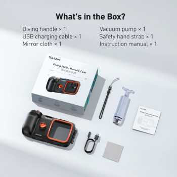 Gambar produk TELESIN Smartphone Diving Case Grip Bluetooth IP68 Universal - P4-WTP-06