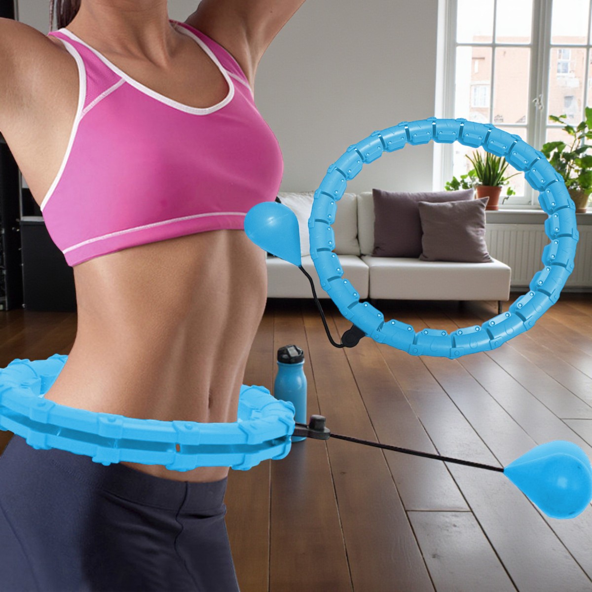 Gambar produk RUNASK Alat Fitness Cincin Pelangsing Hula Hoop Waist Adjustable - RK013