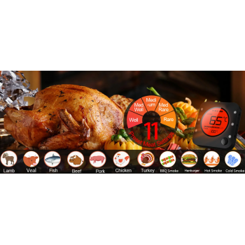 Gambar produk Jinutus Termometer Makanan Digital Daging BBQ Grill Bluetooth 1 Probe - BF-55