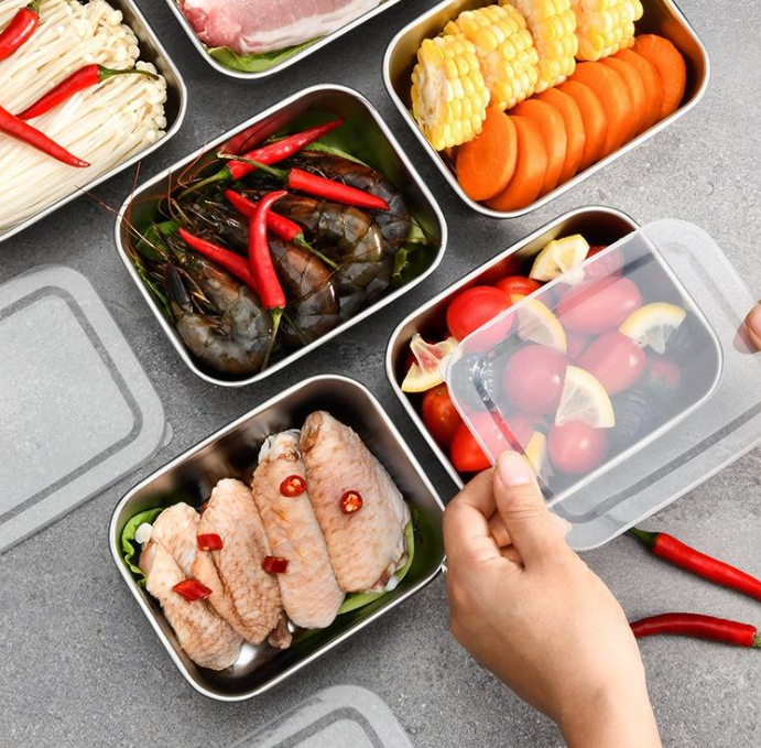 MEXICH Kotak Makan Keeping Box Stainless Steel 201 13.5x10.5x5.8cm - MX65 Gambar produk MEXICH Kotak Makan Keeping Box Stainless Steel 201 13.5x10.5x5.8cm - MX65