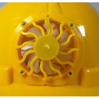 Gambar produk SDJZT Helm Proyek Konstruksi K3 Kipas Tenaga Surya Safety PE Material - LM02