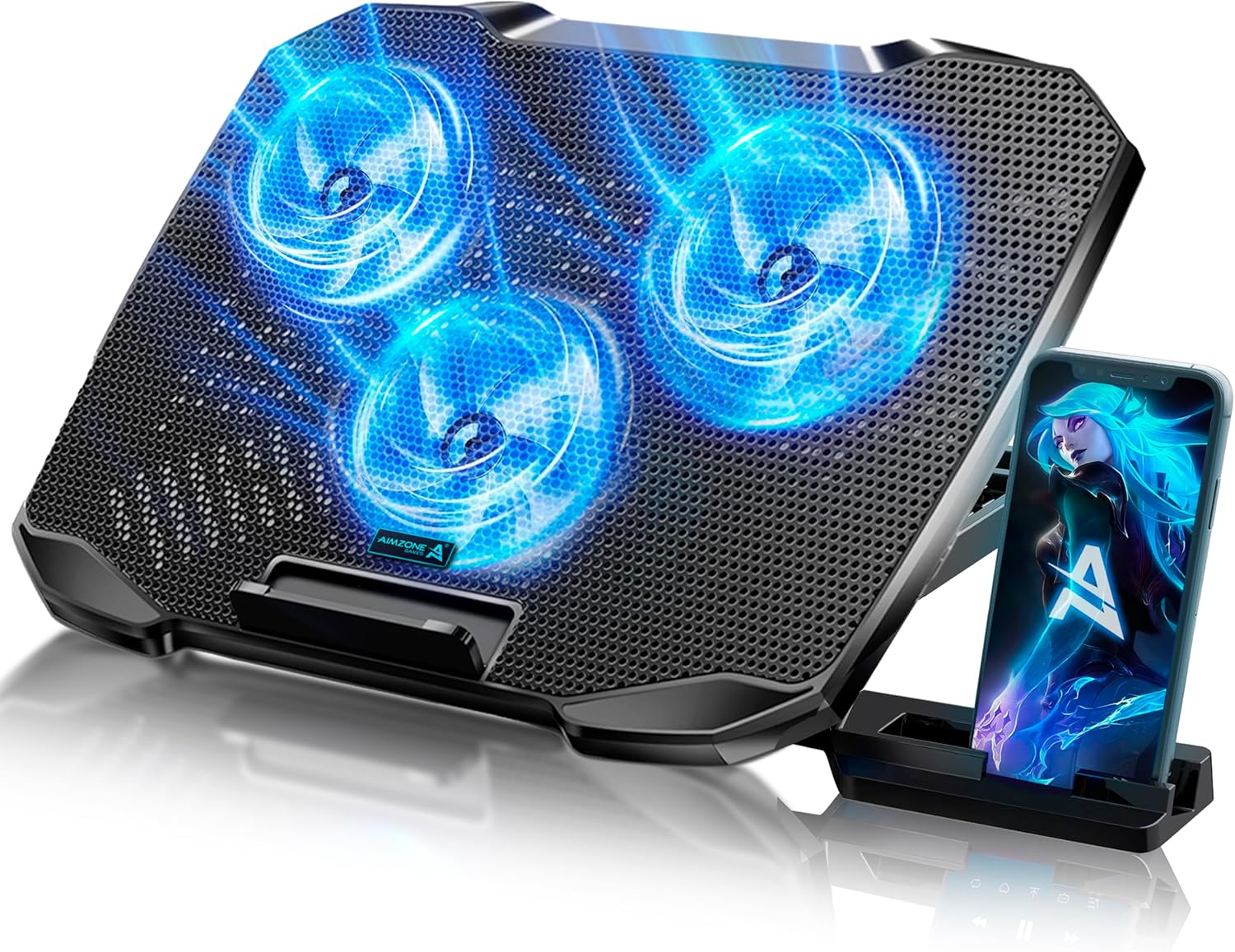 Gambar produk Aimzone Cooling Pad Laptop Gaming Kipas Pendingin 3 Fans LED 15.6Inch - AZ39