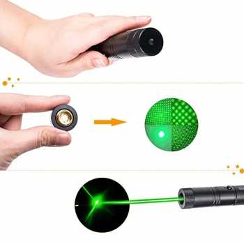 Gambar produk WUIVI Laser Pointer Beam Star Pattern USB Rechargeable 200mAh Green Light - WV-303